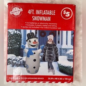 4ft Inflatable Snowman Decoration